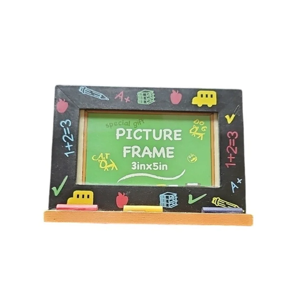 Vintage Chalkboard School Picture Frame Teacher Gift Classroom Decor Black Retro